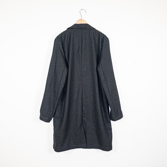 Sefr $450 Zeke Twill Coat in Gray Lightweight Poly wool size Large NWT - Picture 5 of 12